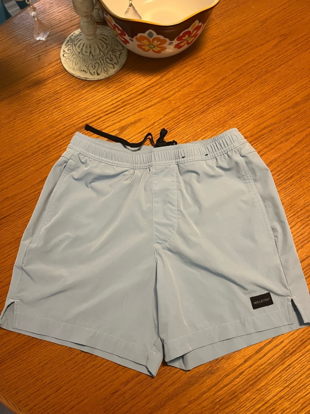 Hollister Shorts, Light Blue with Zippered Side Pocket.  Womens’s Size Small
